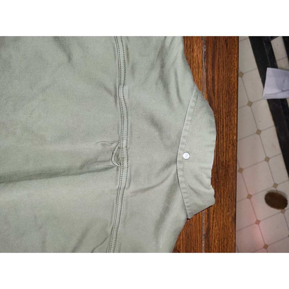 &SONS Sunday Shirt Army Green Men's XL Heritage Workwear Utility Snap Overshirt - Picture 14 of 16